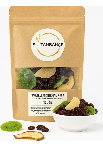Atıştırmalık Mix 150 Gr.-antioksidan Zengini- Elma-kivi-yaban Mersini-zencefil Diğer