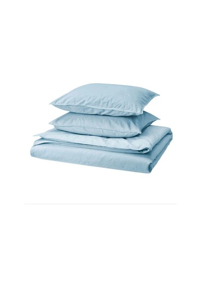 Ikea Angslılja Çift Kişilik Nevresim Takımı 220 X 240 Cm Gök Mavisi Gök Mavi
