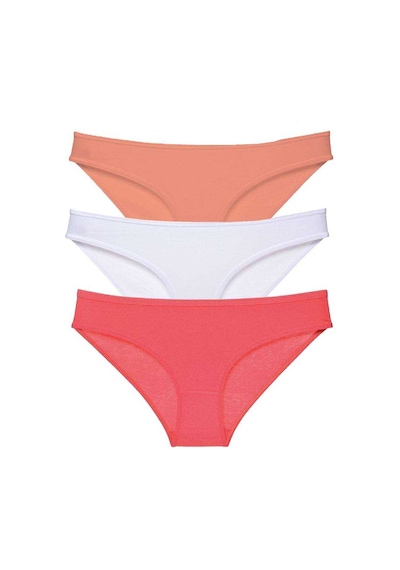 Royaleks 3 adet Süper Eko Set Likralı Kadın Slip Külot 545 RYL-EKO3028 Çok Renkli