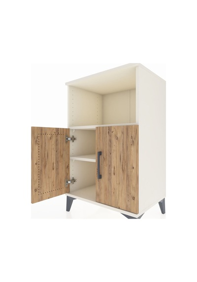 Hyperion Komodin 2 Raflı 2 Kapaklı 60x44x96 Aytaşı-çam Aytaşı