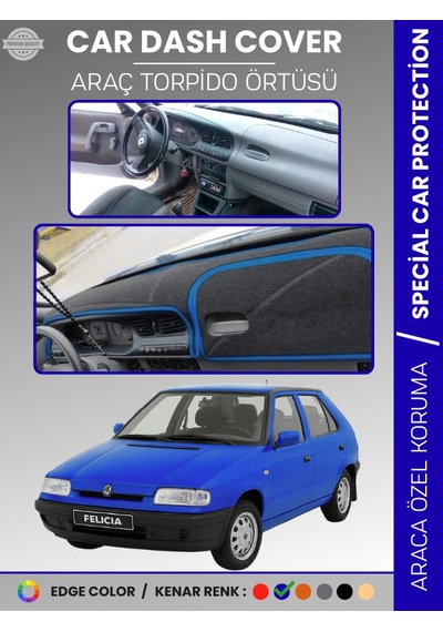 Skoda Felıcıa 1994-2001 Torpido Örtüsü Panel Halı Torpido Koruma Tam Uyum Uv Koruma Hızlı Montaj - 243 Stiloto