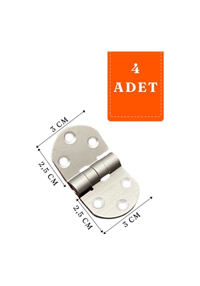 Star Oval Alüminyum Yaprak Menteşe 3x2,5 Cm 4 Adet