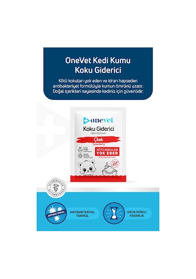 Onevet Kedi Kumu Koku Giderici Çilekli 15 Adet 25 Gr