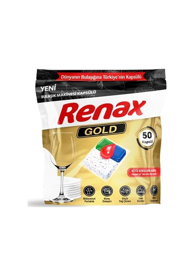 Gold Bulaşık Makinesi Kapsül Deterjanı 50 Adet