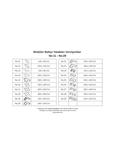 Modüler Yükseltilmiş Bahçe Sebze Yatağı No:21 165x165 Gri
