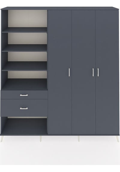 Hyperion Dolap 16 Raflı 2 Çekmeceli 3 Kapaklı 220x44x243 Antrasit-antrasit/antrasit Çok Renkli Hyperion Dolap 16 Raflı 2 Çekmeceli 3 Kapaklı 220x44x243 Antrasit-antrasit/antrasit Çok Renkli