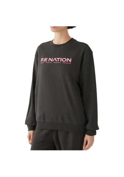 P.e Nation Şık Ve Rahat Sweatshirt Gri Melanj