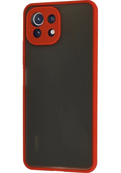 Newface Xiaomi Mi 11 Lite Kılıf Montreal Silikon Kapak - Kırmızı Resimdeki