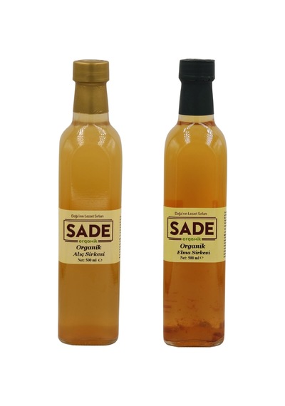 Sade Organik Alıç Ve Elma Sirkesi 500ml Gr 2 Li