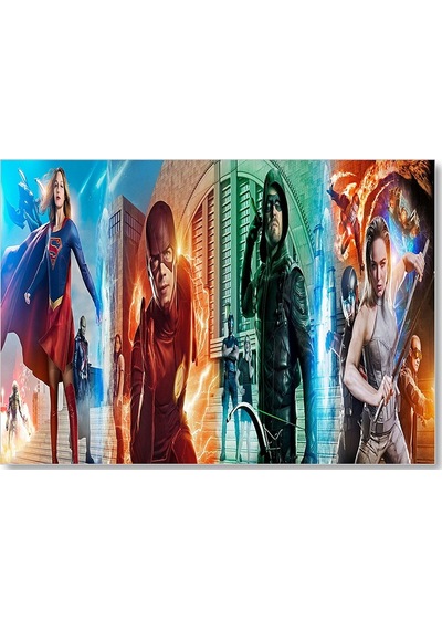 Cakasepetim Legends Of Tomorrow Supergirl Flash Arrow Ahşap Mdf Tablo