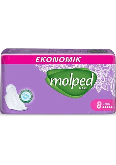 Molped Maxi Uzun Hijyenik Ped 8'li