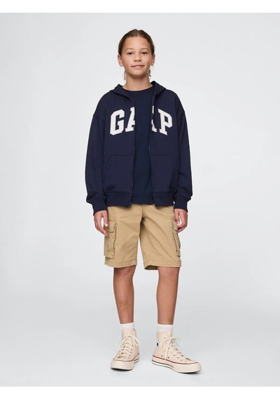 Gap Lacivert Erkek Çocuk Logo Relaxed Fermuarlı Sweatshirt