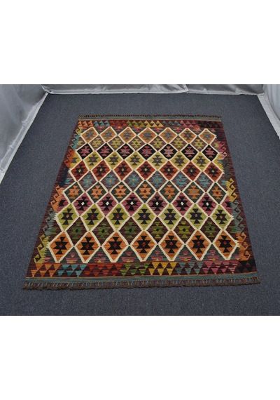 Zehra Abla Halı Yeni El Dokuma Çok Renkli Cerit Yörükleri Meşhed İran Yün Kilim 7013 Çok Renkli