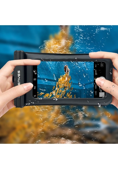 Universal Su Geçirmez Kılıf Lenyes Wb2002 Ip68 Sertifikalı Bıyun Askılı Max 6.7 İnç Siyah