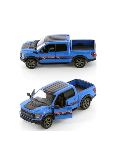Kinsmart 2022 Ford F-150 Raptor Pickup Truck Livery Edition Mavi
