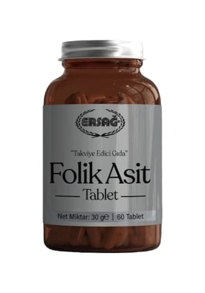 Ersağ Folik Asit İçeren Gıda Takviyesi 60 Tablet
