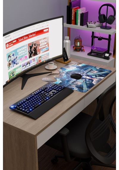 Furina Genshin Impact Anime Gacha V1 - 48x40 Xl Gaming Mouse Pad Fare Altlığı