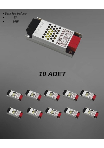 Cata Ct-2674 Şerit Led Trafosu 5a 60w - 10 Lu Paket