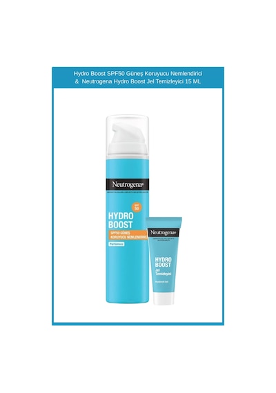 Neutrogena Hydro Boost Jel Temizleyici 15 ML + Hydro Boost Güneş Koruyucu Nemlendirici SPF50