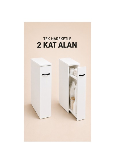 Çok Amaçlı Beyaz Kayar Raflı Dar Alan Dolabı Açılır Kapanır Fonksiyonel Organizer Ünitesi Beyaz Beyaz Çok Amaçlı Beyaz Kayar Raflı Dar Alan Dolabı Açılır Kapanır Fonksiyonel Organizer Ünitesi Beyaz Beyaz