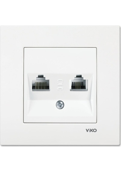Viko Karre Beyaz Data+Nümeris Cat6+Cat3
