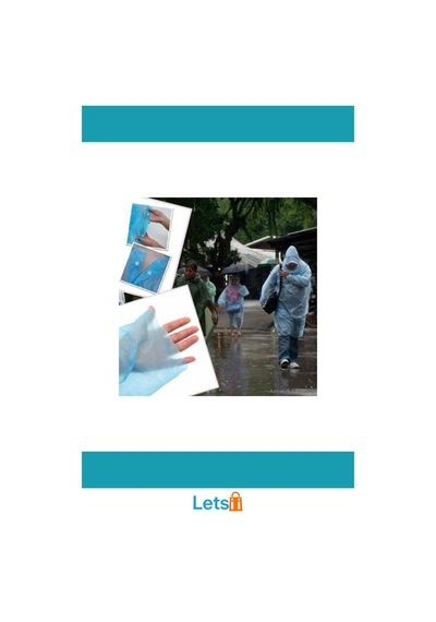 Letsii Kapüşonlu Tek Kullanımlık Yağmurluk Rüzgar Geçirmez Ve Suya Dayanıklı Çok Renkli