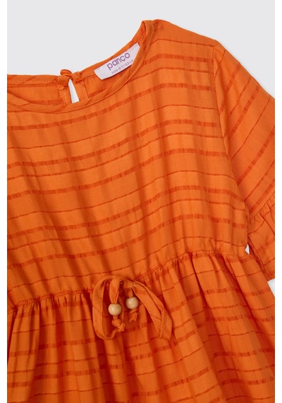 Panço Kız Çocuk Oranj Elbise 2611gk26050 Turuncu