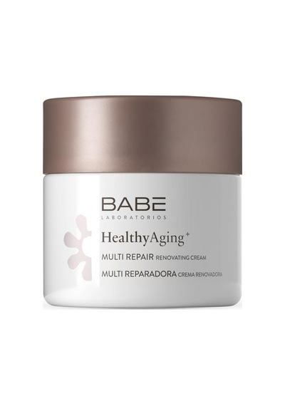 Laboratorios Babé - Multi Reparadora Healthyaging+ Crema Facial Hidratante De Noche Renovadora 50 Ml Nutritiva Regeneradora Aspecto Joven Colágeno Piel Sensible Antiarrugas