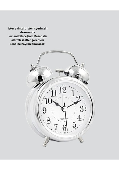 Dekoratif Gümüş Saat Çok Renkli