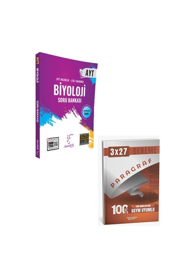 2027 Karekök 2027 Ayt Biyoloji Soru Bankası+anla Kazan Paragraf Deneme