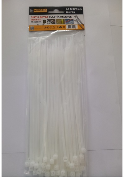 Meşem 3,6 X 200 Mm Cırt Kelepçe 100 Pcs