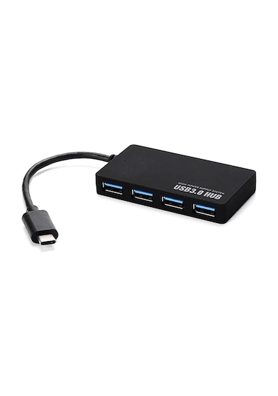Type-c To 4 Port Usb 3.0 Hub İnce Tasarım 5gbps Yüksek Hızlı Super Speed Type-c Çıkışlı Usb 3.0 Girişli Çokl