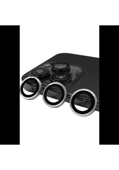 İphone 14 Pro Max Raze Metal Kamera Lens - Gümüş Diğer
