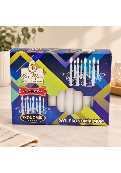 Ekonomik Mum 20'li Açık Pembe