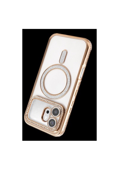 Huawei Honor 600 Joke Simli Magneticsafe Kılıf - Gold