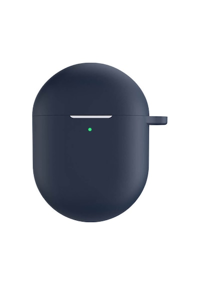 Koodmax Xiaomi Redmi Buds 4 Uyumlu Silikon Kılıf + Metal Kopça - Lacivert