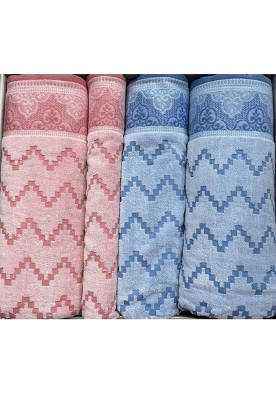 Özdilek Juliette Best Set Hamam Takımı Mavi-pembe Çok Renkli
