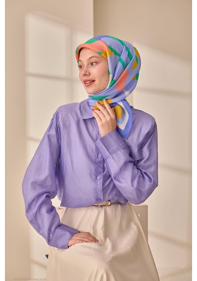Silk Home Aura Eşarp 140001-15 Lila, Sarı, Yeşil, Somon, Bebe Mavi