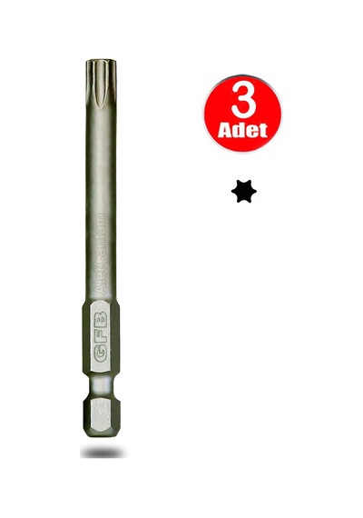 Gfb Bits Tork Uç Vidalama Torx Matkap Ucu T30 X 100 Mm - 3 Adet