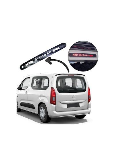 Opel Combo Karbon Arka Fren Stop Lambası Sticker 2019-2025