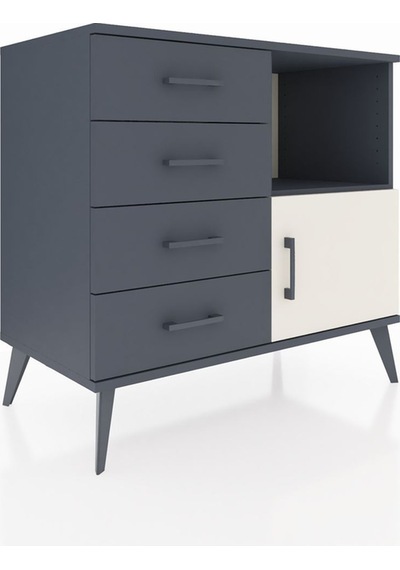 Hyperion Şifonyer Tek Raflı 4 Çekmeceli Tek Kapaklı 88x44x80 Antrasit-aytaşı/antrasit Aytaşı/antrasit Hyperion Şifonyer Tek Raflı 4 Çekmeceli Tek Kapaklı 88x44x80 Antrasit-aytaşı/antrasit Aytaşı/antrasit