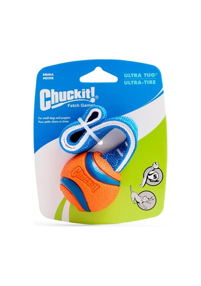 Chuckit Ultra Tug Köpek Çekiştirmeli Oyun Topu Small - Dayanıklı Halatlı Doğal Kauçuk, Yüksek Sıç