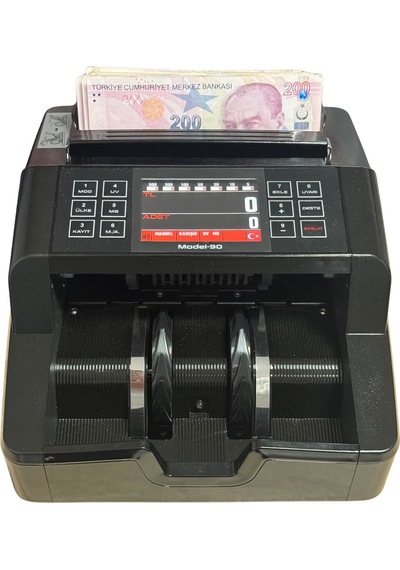 Şarjlı Seyyar Kablosuz Karışık Para Sayma Makinesi, Tl Ve Euro Karışık Sayım - Dolar Adet Sayım + Müşteri Ekranı