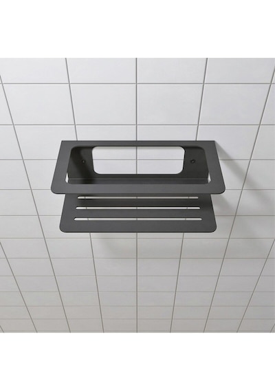 Aju Şampuanlık Sabunluk, Minimalist Banyo Organizatörü, Metal Duş Rafı, Banyo Düzenleyicii Siyah