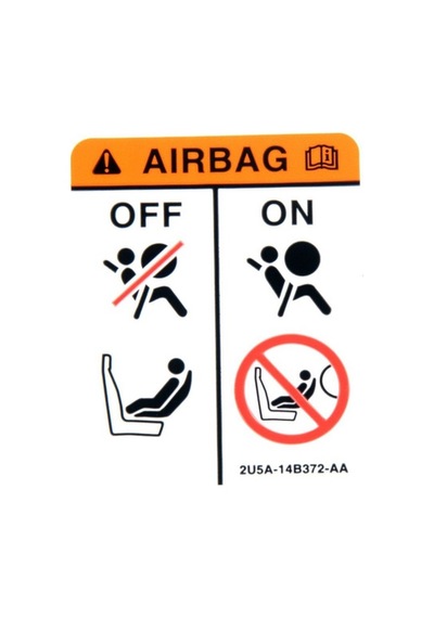 2U5A-14B372-AA Airbag Uyarı Etiketi