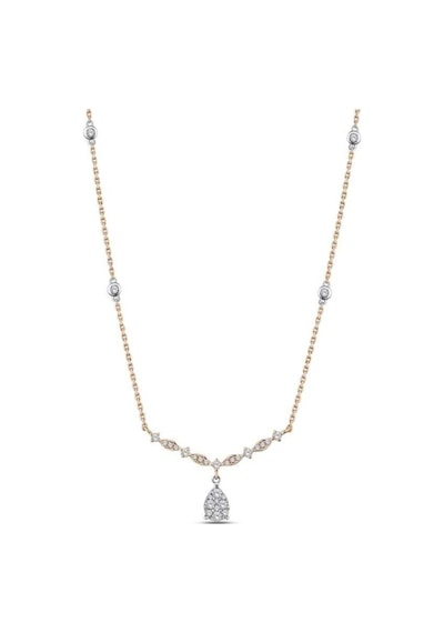 0.32 Karat Pırlanta Trend Kolye T13554 Beyaz