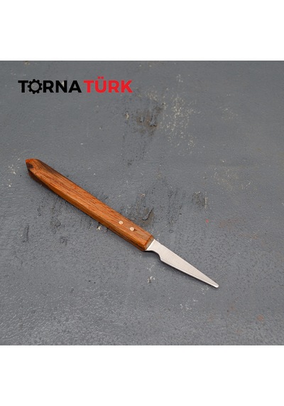 Kuyumculuk Ahşap Saplı Üçgen Spatül Metalik
