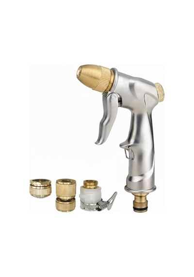 Otomatik Metal Sulama Tabancası Pro Set, Bahçe Sulama Seti, Pirinç Bağlantı Parçaları Dahil Genel
