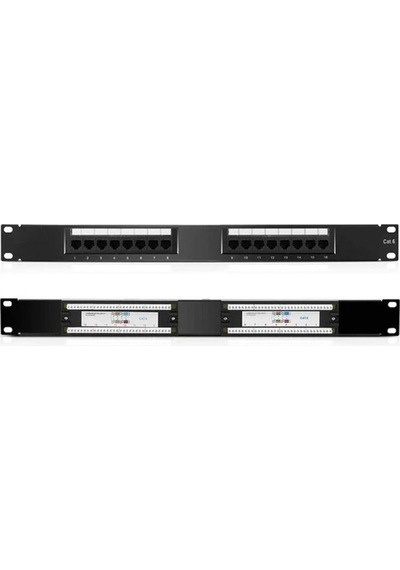16 Port Cat6 Patch Panel 16 Port Ethernet Panel