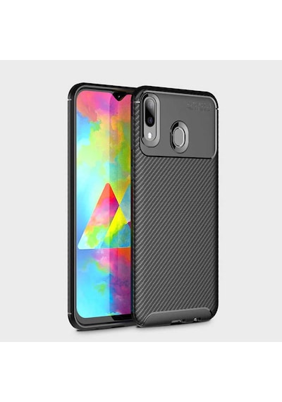 Samsung Galaxy Uyumlu M20 Kılıf Karbon Silikon Case